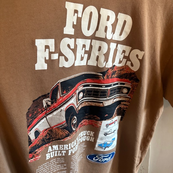 Ford F-Series Graphic T-Shirt Official Licensed Truck Tee Brown - Picture 2 of 5